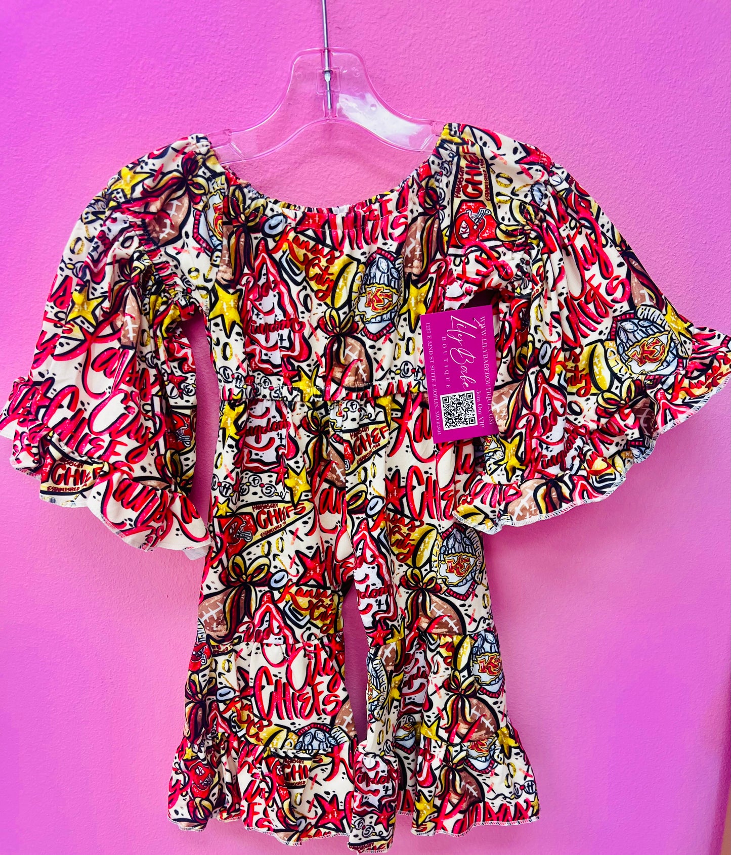 KC Trumpet Sleeve & Pants Jumpsuit