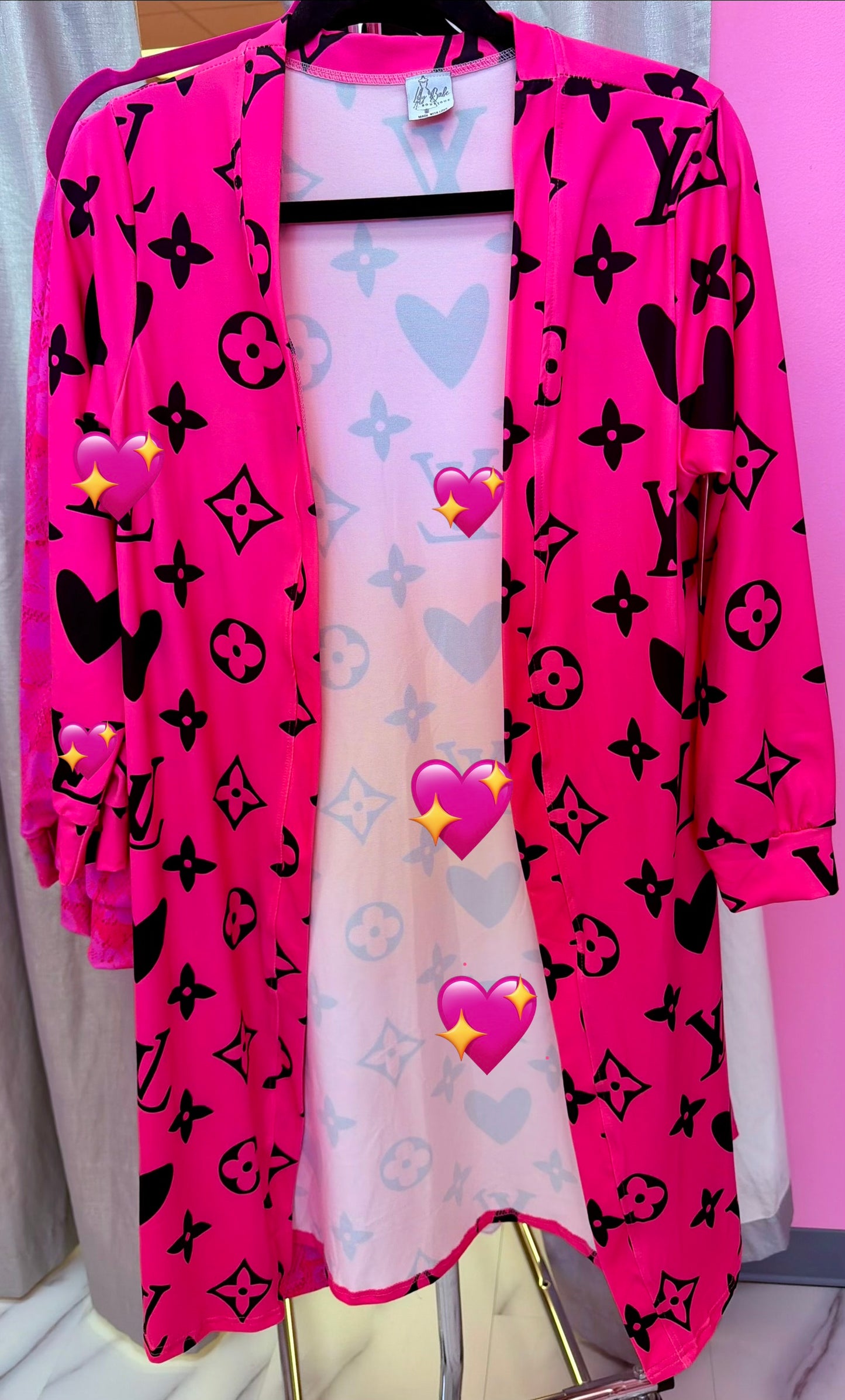 Adult Neon Hearts Cardigan