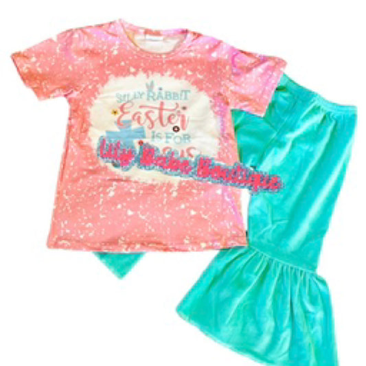 Silly Rabbit Easter Bell Bottoms 2 Piece Set