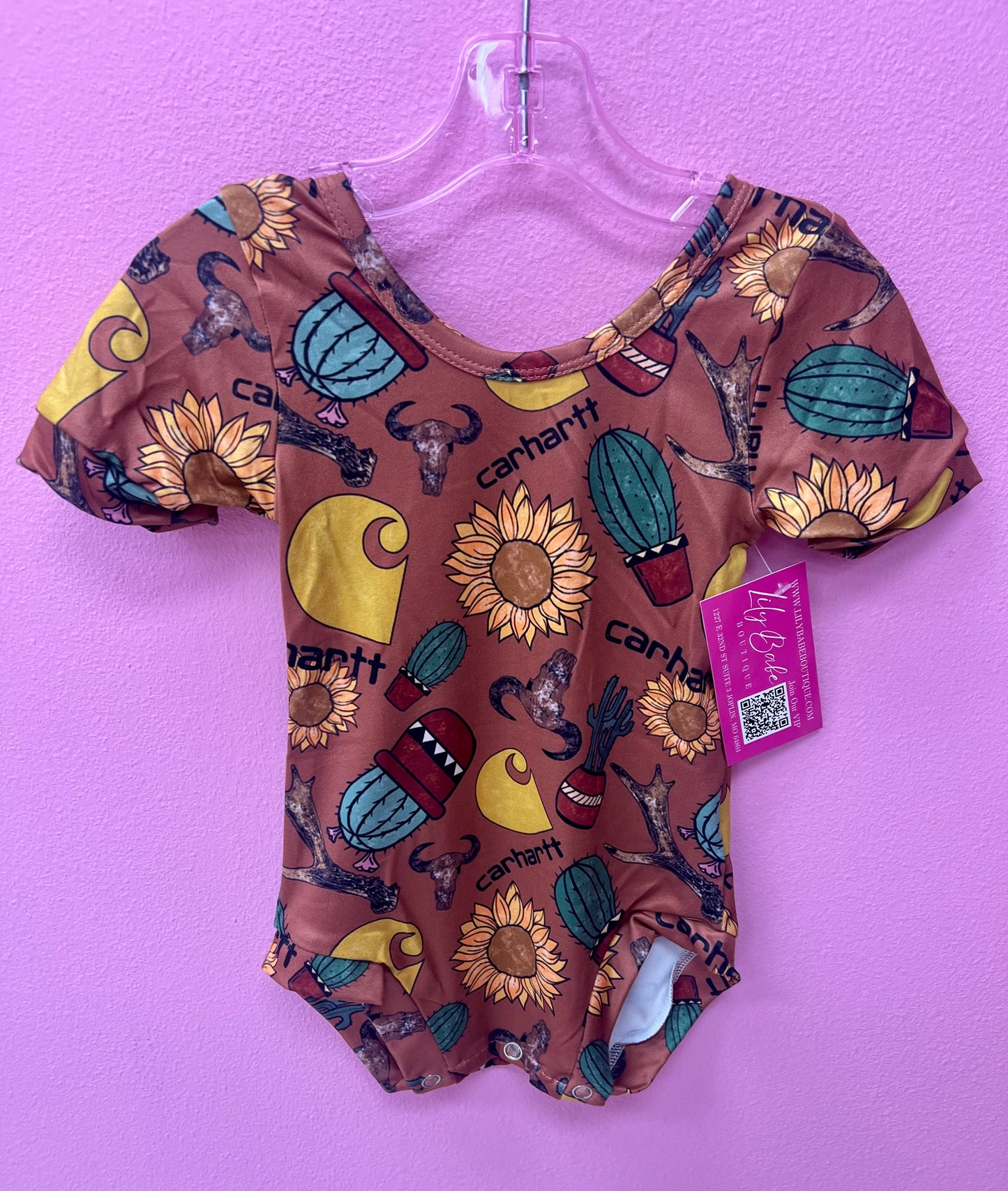 Brown Western Onesie