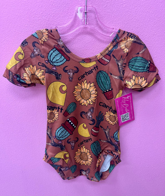 Brown Western Onesie