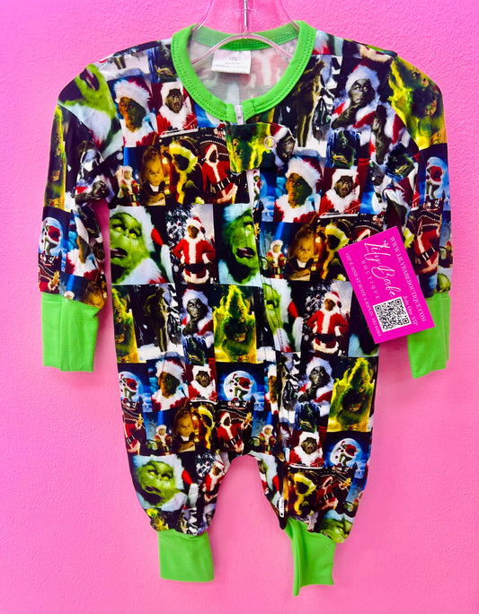 Green Guy Collage Bamboo Zippie