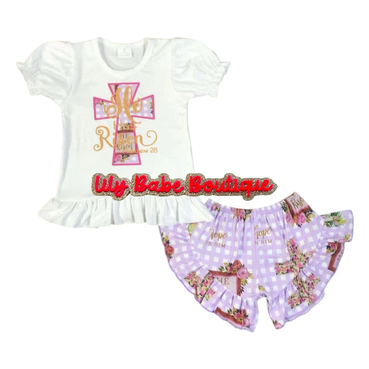 He Is Risen Easter 2 Piece Set