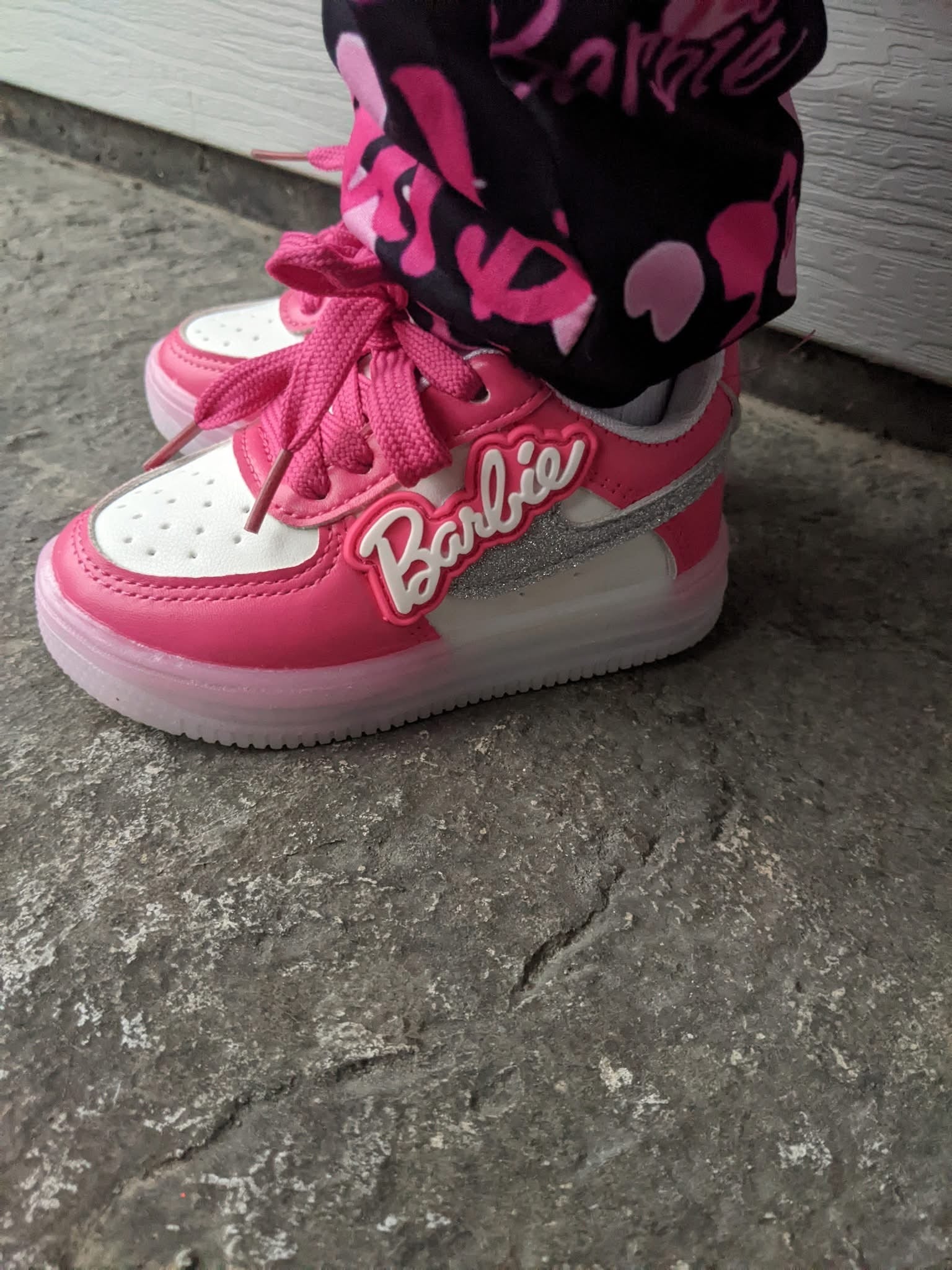 Light Up Barbie Sneakers 5C - Main Image