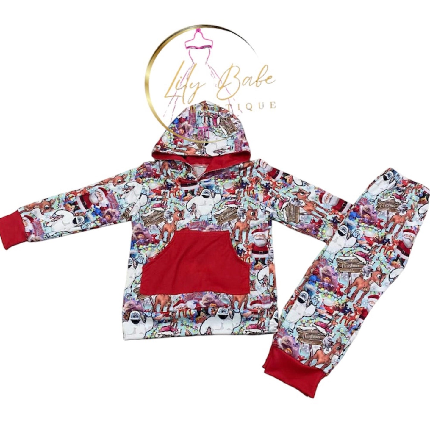 Reindeer Hoodie 2 Piece Set