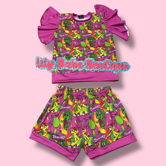 Bell Sleeve Dinosaur Friends 2 Piece