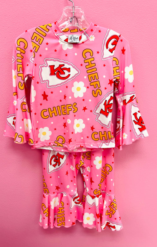 KC Pink Floral Bells 2 Piece