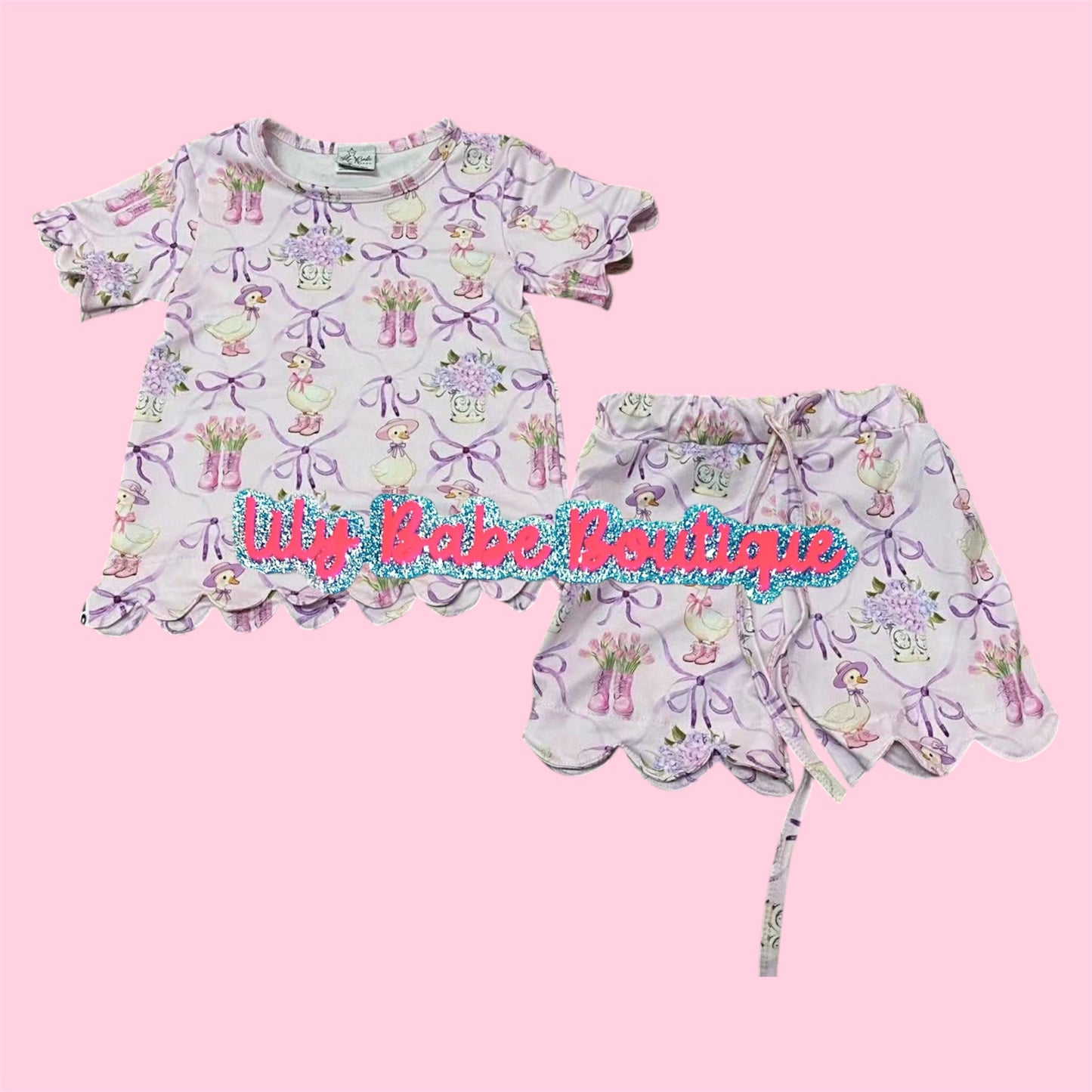 Goose Scalloped 2 Piece