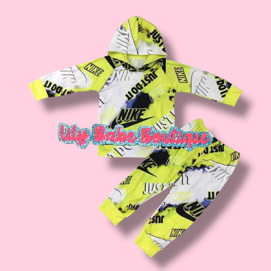 Bright Yellow Swoosh 2 Pc