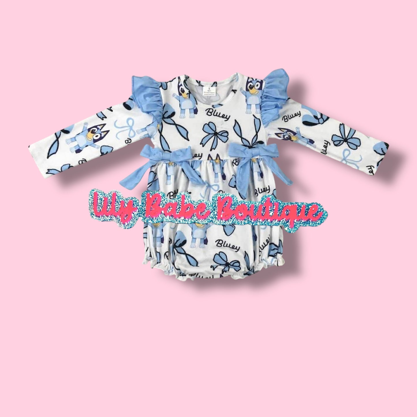 Bows & Blue Dog Bubble