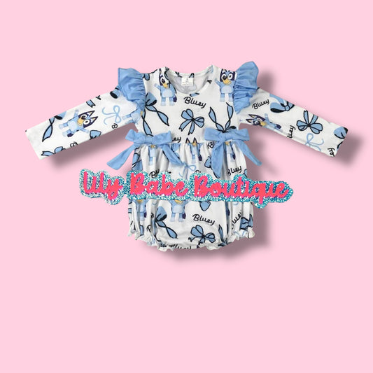 Bows & Blue Dog Bubble
