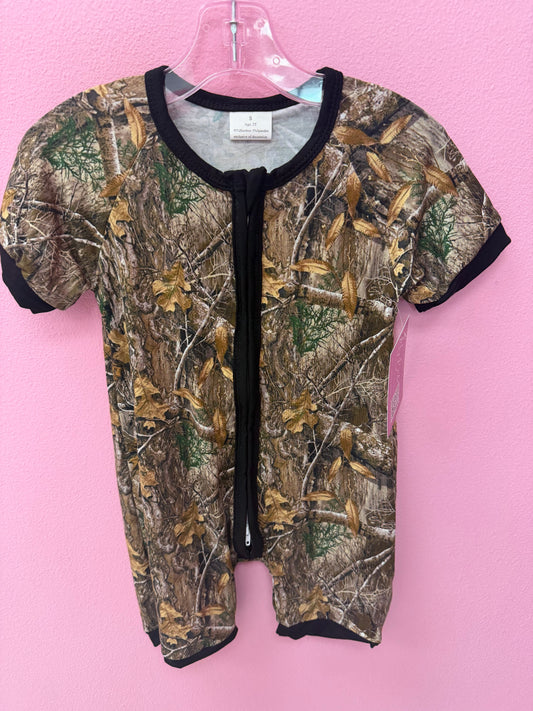 Camo Bamboo Shortie Zippie