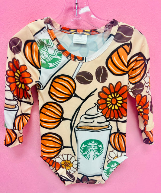 Pumpkin & Coffee Bean Fall Onesie
