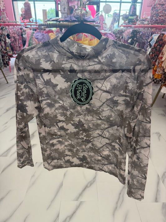 Women’s Camo Mesh Top