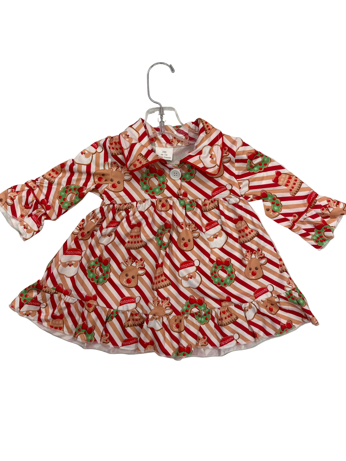 Reindeer Striped Dress