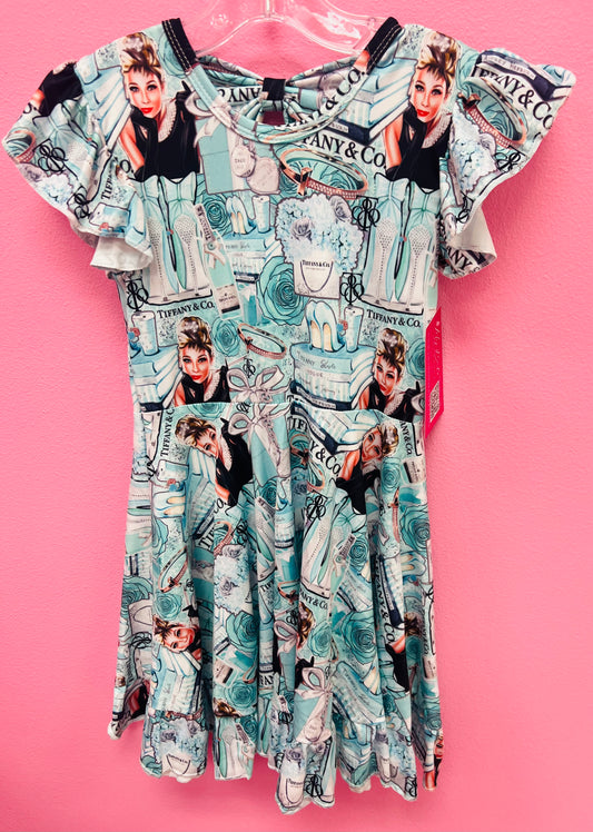Teal Blue Twirl Dress