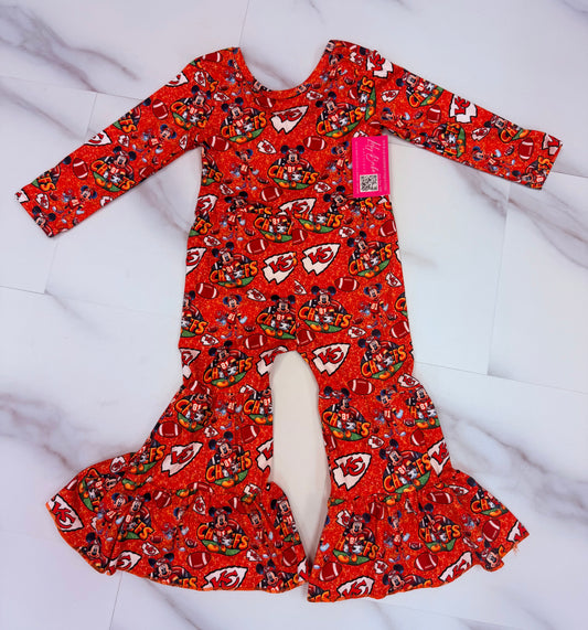 Red Football Double Bell Jumper