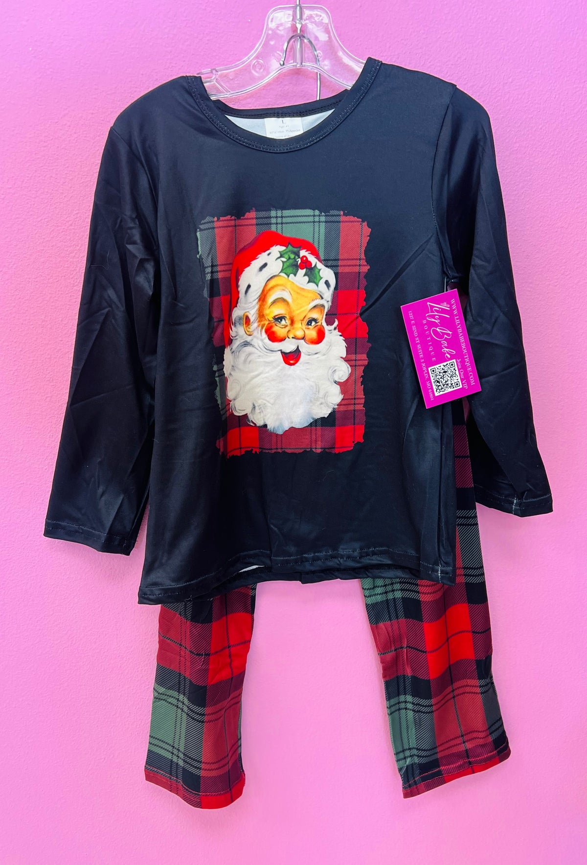Santa Plaid Set