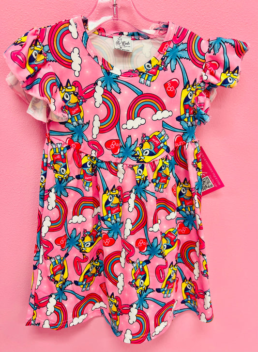 Flamingo Pup Dress