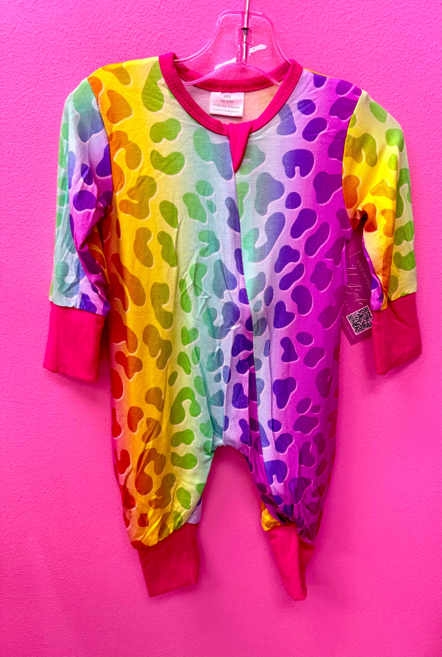 Neon Cheetah Bamboo Zippie