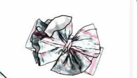Hospital Stripes Bamboo Headwrap Bow