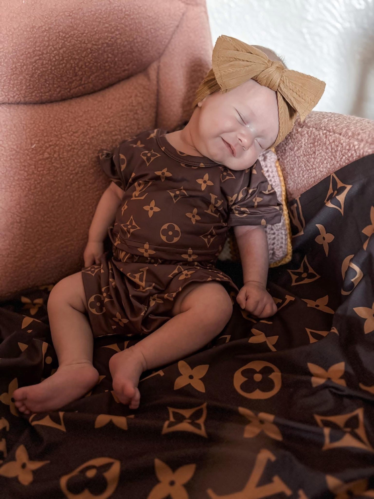 Brown Bummie & Crop Set