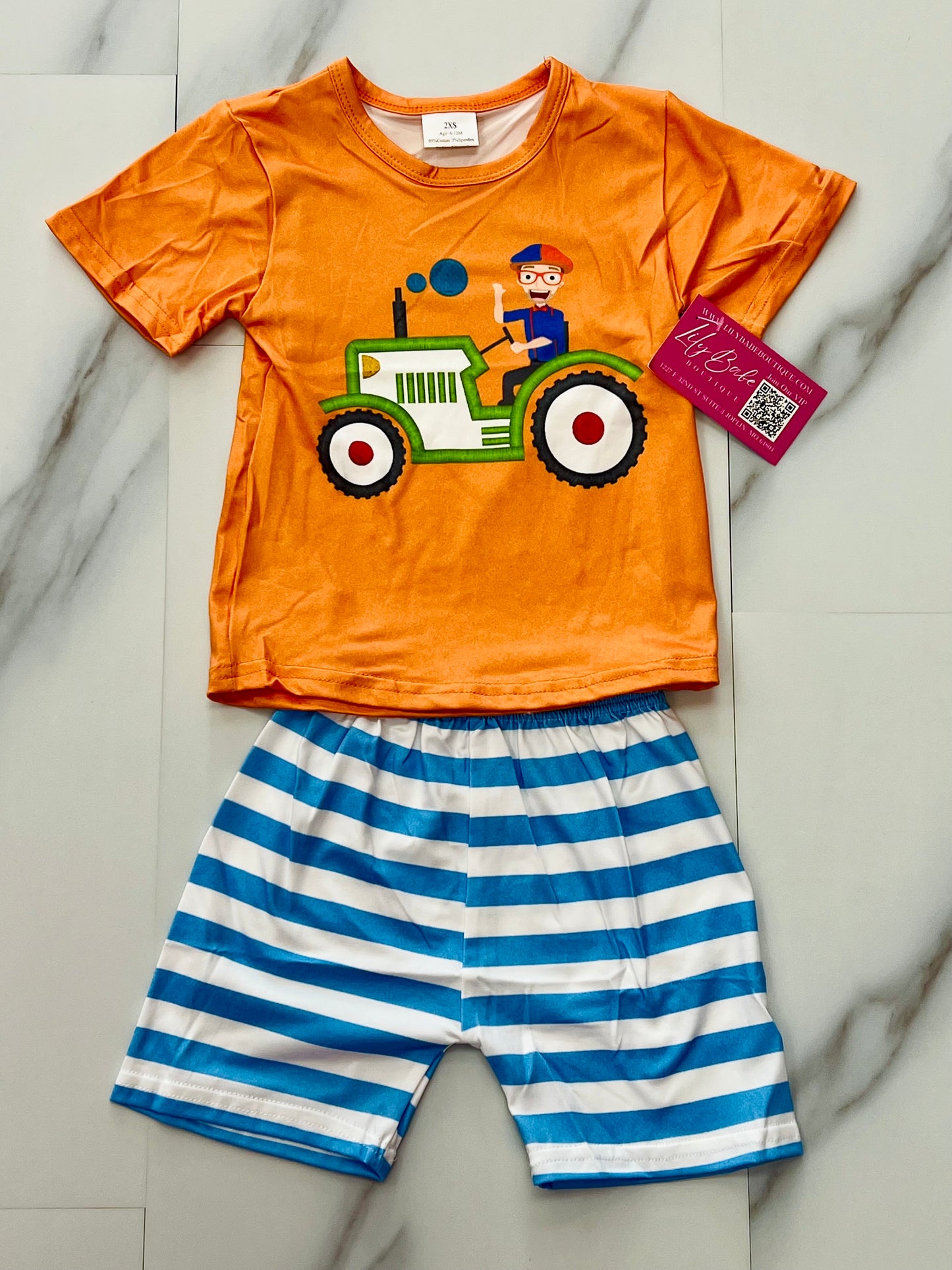 B on Tractor Boy 2 Piece Set