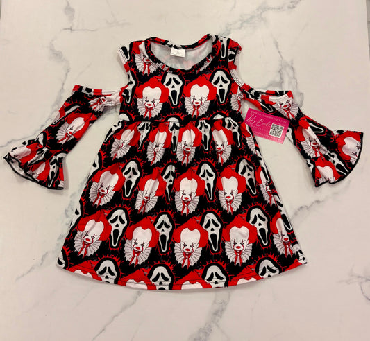 Spooky Nightmare Cold Shoulder Dress