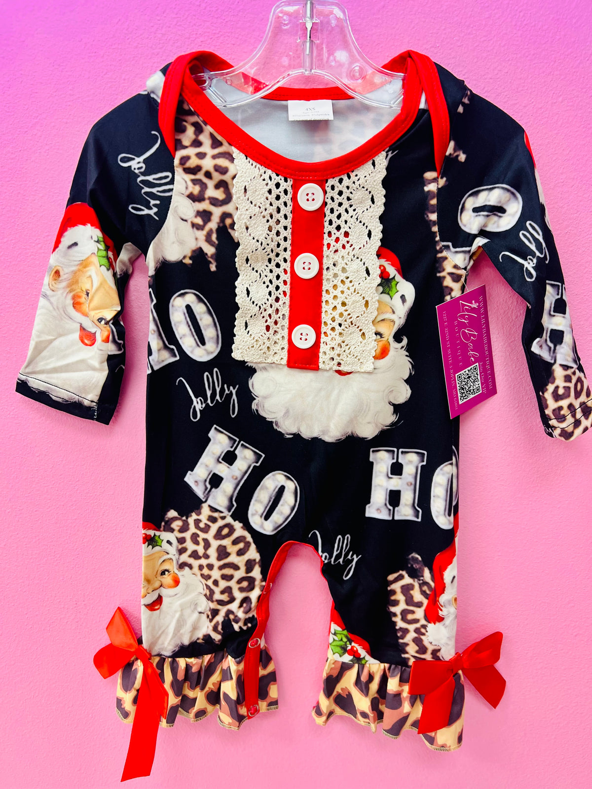 HoHoHo Cheetah Santa Onesie