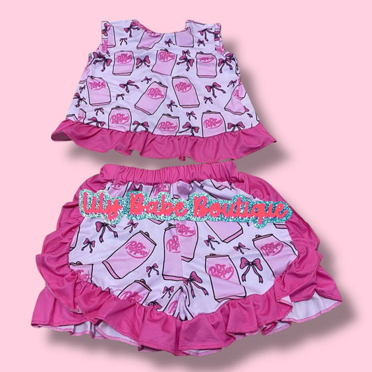 Pink Soda & Bows 2 Piece