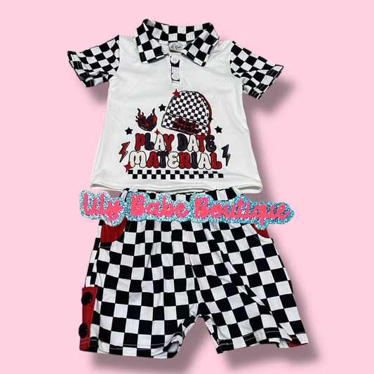 Play Date Material Collared 2 Piece