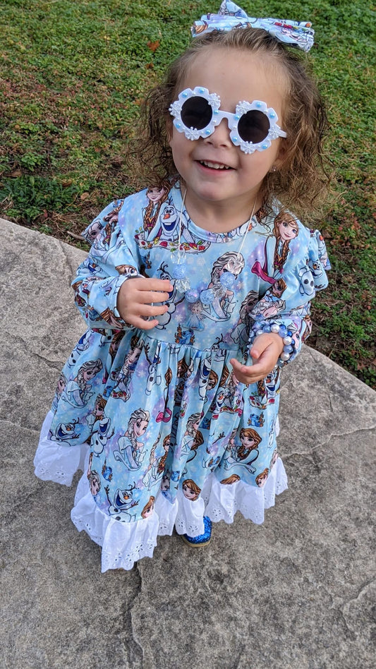 Blue Sisters Lace Dress