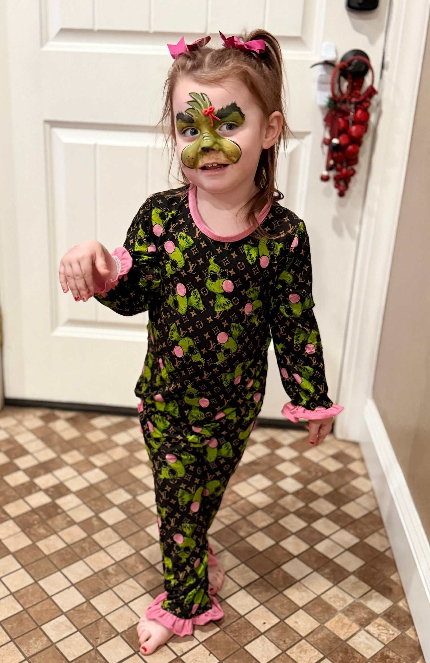 Green Bubble Blowing Bamboo 2 Piece Set