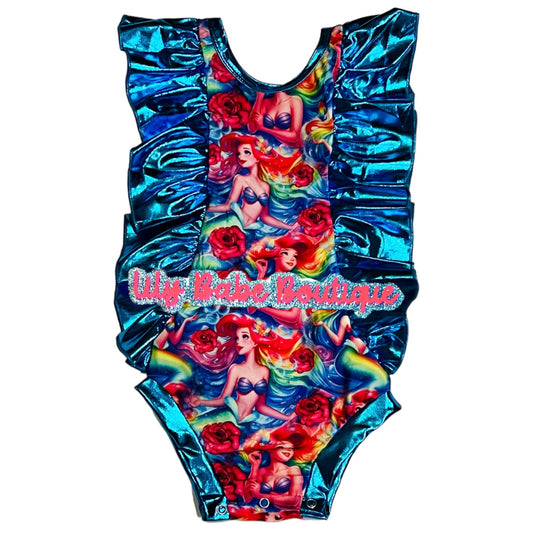 Metallic Mermaid l Flutter Swimsuit