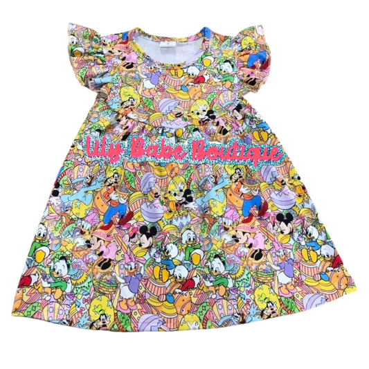 Mouse & Ducks Easter Egg Dress