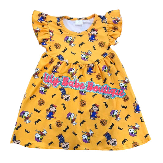 Snoopy Halloween Yellow Dress